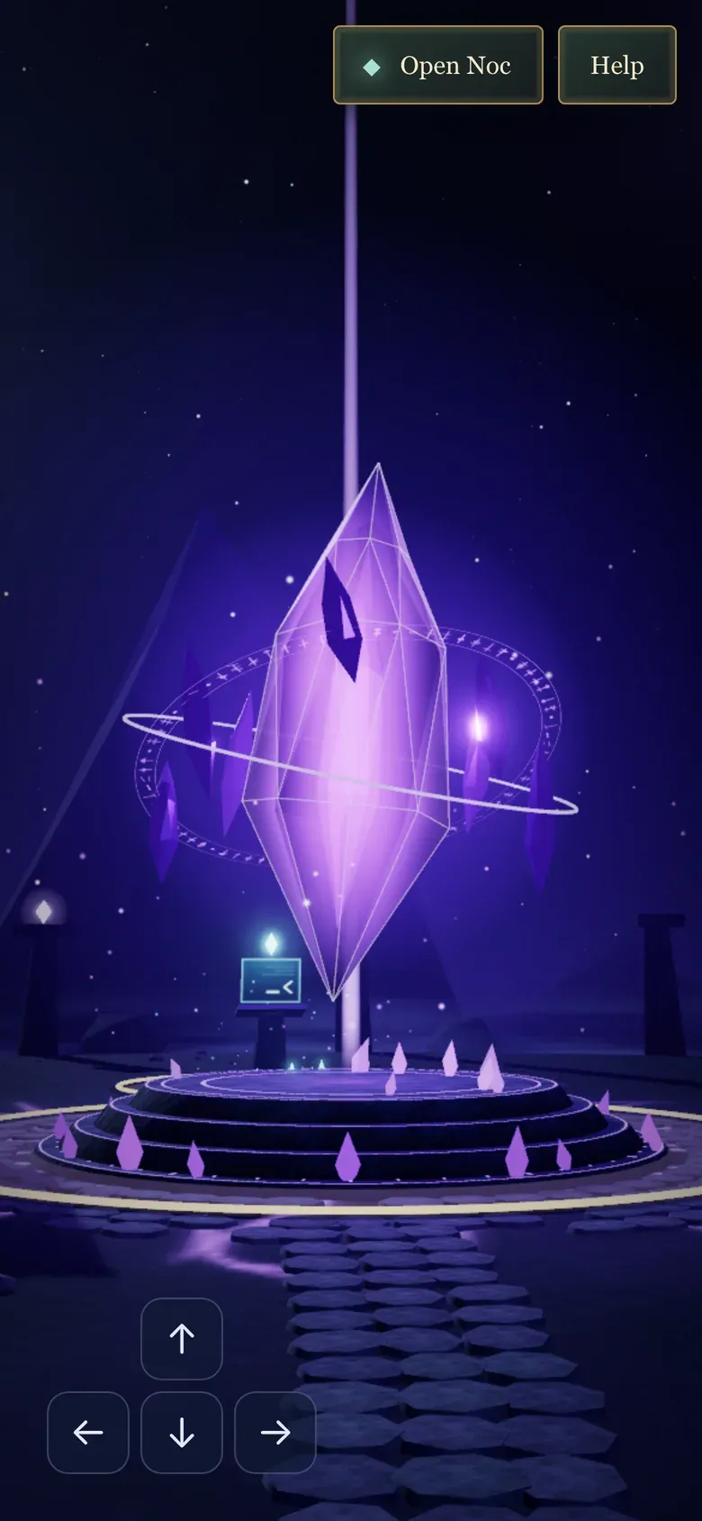 The Noc Pylon world on a phone